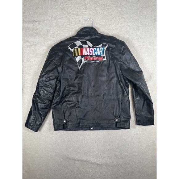 NEW Chase NASCAR Leather Jacket Mens Medium Nextel Cup Quilted Snaps (READ) - Picture 12 of 15